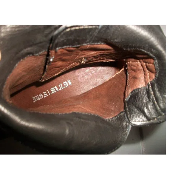 A.S.98 Black-Leather Moto-Style Harness Boots Handmade in Italy 42/10.5M $395 - Picture 6 of 13